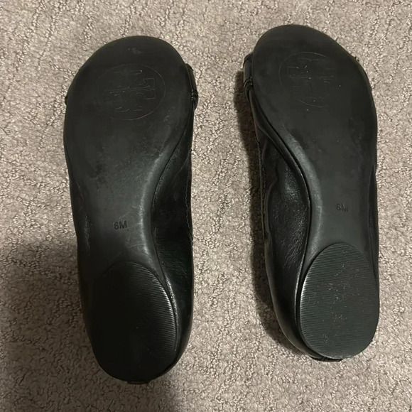 Tory Burch NOEL buckle black flats, size 6. EUC. - Picture 5 of 8